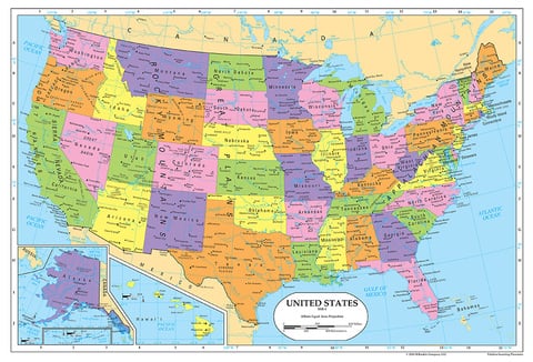 United States Map Placemat