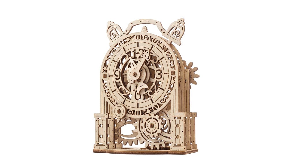 UGears Vintage Alarm Clock Wooden Mechanical Model Kit