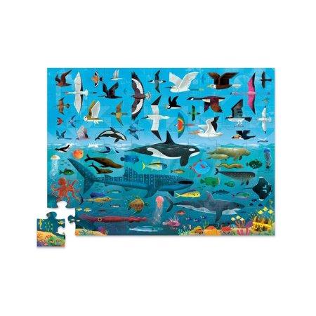 Crocodile Creek - Above and Below Sea & Sky - 48-Piece Jigsaw Floor Puzzle - for Kids Ages 4 Years and Up - Heavy-Duty Box for Storage
