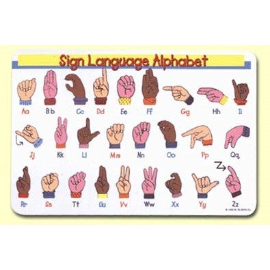 Sign Language Placemat
